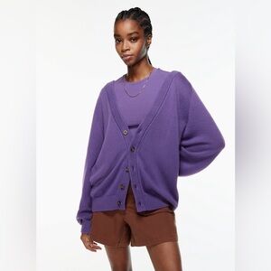 TNA Purple Women's Cardigan Sweater